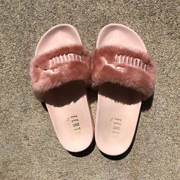 Puma Shoes - Fenty Faux Fur Slides